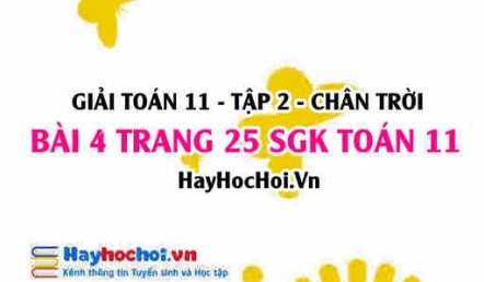 Bài 4 trang 25 Toán 11 tập 2 Chân trời sáng tạo